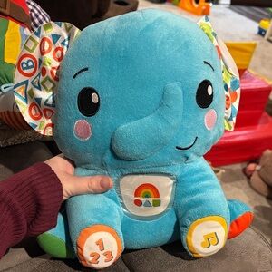 Fisher-Price Colorful Blue Elephant Plush